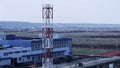 School and stadium aerial view