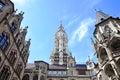 Fragment of New Town Hall of Munich, Germany Royalty Free Stock Photo