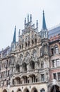 Fragment of New Town Hall of Munich Neues Rathaus neo-Gothic s Royalty Free Stock Photo