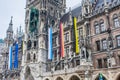 Fragment of New Town Hall of Munich Neues Rathaus neo-Gothic s Royalty Free Stock Photo