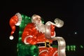 A fragment of the Santa Clause lantern display Royalty Free Stock Photo