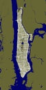 Fragment of New York City map with streets of Manhattan.