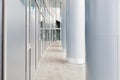 Fragment of office building with columns. Royalty Free Stock Photo