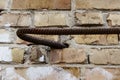 Fragment of an old brick pipe from the boiler room