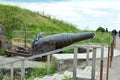 Fragment of an old cannon on the island of Suomenlinna near Helsinki, Finland