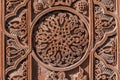 Fragment of old khachkar. Monastery in Echmiadzin Royalty Free Stock Photo