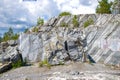 Fragment of the old marble quarry. Ruskeala