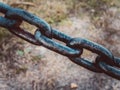 Old metal rusty chain vintage Royalty Free Stock Photo