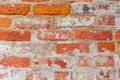 A fragment of an old red brick wall Royalty Free Stock Photo