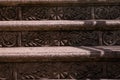 Fragment of an old staircase with a pattern Royalty Free Stock Photo