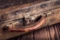 Fragment of an old suitcase Royalty Free Stock Photo