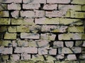 Fragment of old wall texture with peeling paint graffiti Royalty Free Stock Photo