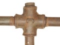 A fragment of the old water conduit Royalty Free Stock Photo