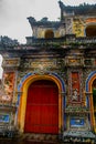 A fragment of an ornament.Entrance of Citadel, Hue, Vietnam.