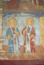Fragment of painting in the Temple of the Beheading of John the Baptist in the city of Yaroslavl, Russia.
