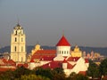 Fragment of the panorama of the city of Vilnius, the capital of Lithuania