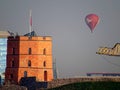 Fragment of the panorama of the city of Vilnius, the capital of Lithuania