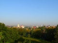 Fragment of the panorama of the city of Vilnius, the capital of Lithuania