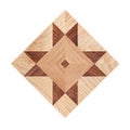 Fragment of parquet floor on white background Royalty Free Stock Photo