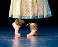 Fragment photo of dancer, only legs cropped, indian dancer