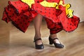 Fragment photo of flamenco dancer, only legs cropped, Legs fragment photo of flamenco dancer, spanish dance Royalty Free Stock Photo