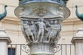 Fragment of the Pine Fountain in the courtyard of the Vatican