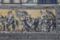 Fragment of the porcelain panel Procession of the Princes, Dresden