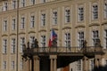 Fragment of the Prague castle Located in the Hradcany district is the official residence and office of the President of the Czech Royalty Free Stock Photo