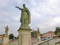 Fragment of Prato della Valle in Padua, Italy