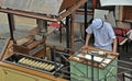 Baker at work in the historical part of Prague