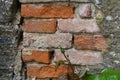 Fragment of a red brick house wall Royalty Free Stock Photo