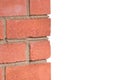 Fragment of a red brick wall Royalty Free Stock Photo