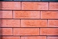 Fragment of red brickwork. Part of a brown brick wall Royalty Free Stock Photo