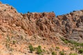 Red rocks of a mountain range in the territory of Armenia. Royalty Free Stock Photo