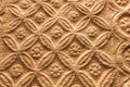 Fragment of relief on wall with paterns of 8 century church in Andalucia region, Spain Royalty Free Stock Photo