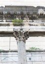 Fragment of the remains of the 3rd century Diocletian Palace, ancient decorative column,Split, Croatia