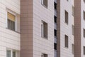 Fragment residential apartment with flat building exterior. Detail of New luxury house and home complex Royalty Free Stock Photo