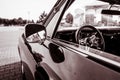 Fragment of a retro car. Royalty Free Stock Photo