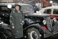 Fragment of retro old car Volga GAZ - M1, the famous `emka` car senior officers during the WW2 - USSR 1930 ..