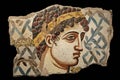 fragment of a roman mosaic from an archaeological site