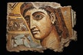 fragment of a roman mosaic from an archaeological site