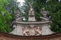 Fragment of the Roman theater in Hellbrunn Palace Park, Salzburg, Austria Royalty Free Stock Photo