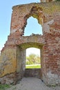 Fragment of the ruins of Shaaken Castle, XIII century. Kaliningrad region Royalty Free Stock Photo