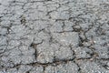 Fragment of a russian countryside road with a cracked asphalt