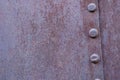 Fragment Rusty riveted hull of an old ship