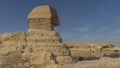 A fragment of the sculpture of the Great Sphinx.