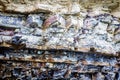 Fragment of sedimentary rock Royalty Free Stock Photo