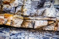 Fragment of sedimentary rock Royalty Free Stock Photo