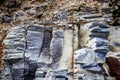 Fragment of sedimentary rock Royalty Free Stock Photo