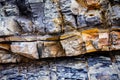 Fragment of sedimentary rock Royalty Free Stock Photo